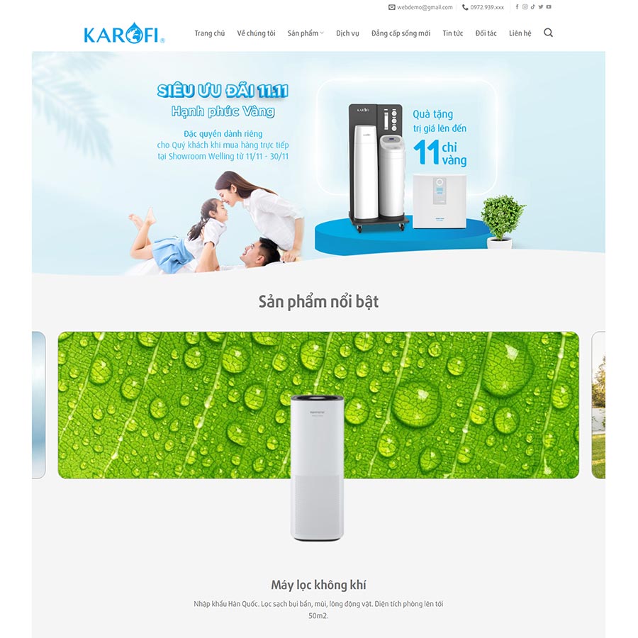 Mẫu website bán máy lọc nước 03