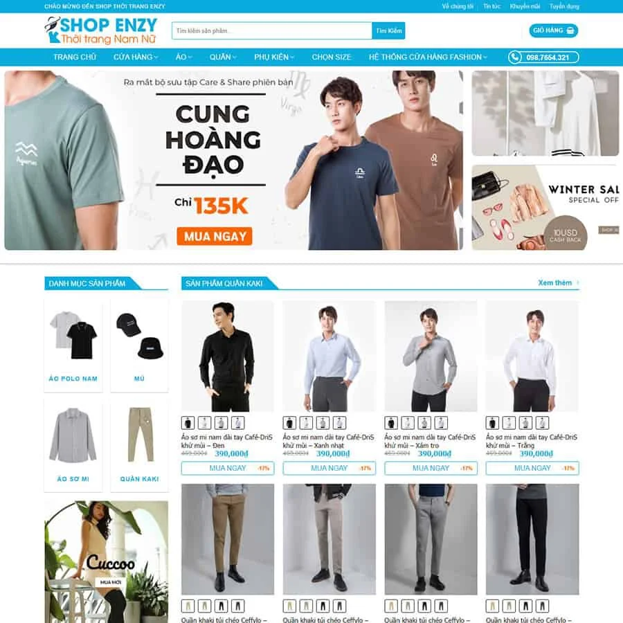 Mẫu website bán quần áo, thời trang 04